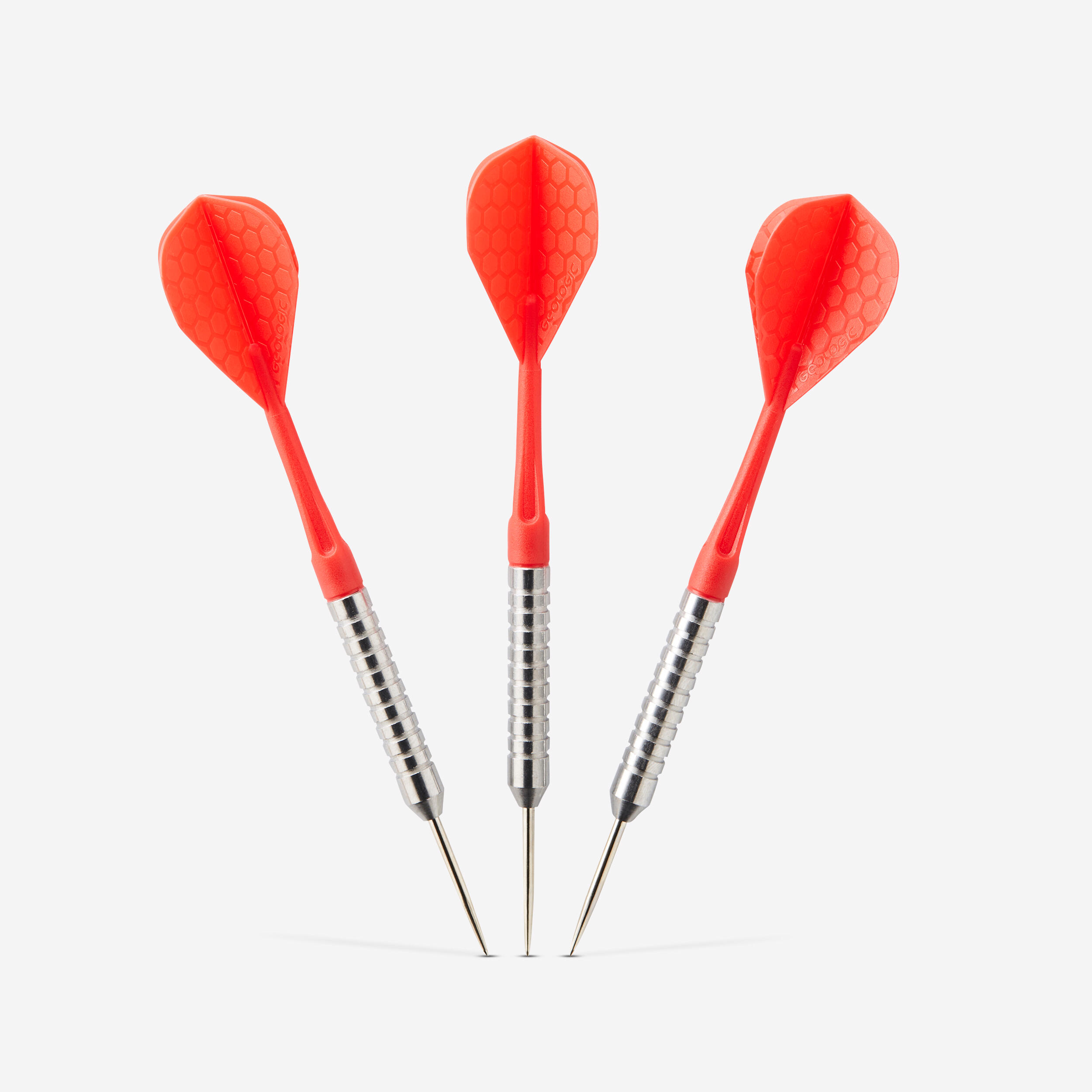 3 T100 RED STEEL POINT ARROWS