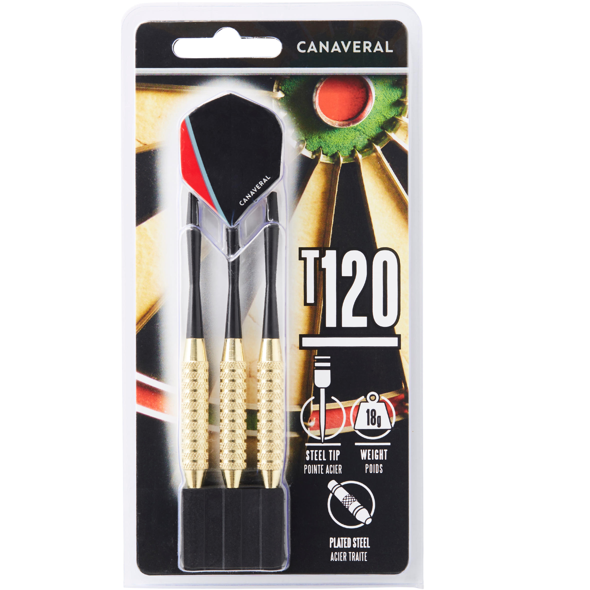 3 FLÉCHETTES POINTES ACIER T120 - CANAVERAL