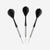 3 FLECHETTES POINTES ACIER T100 NOIR