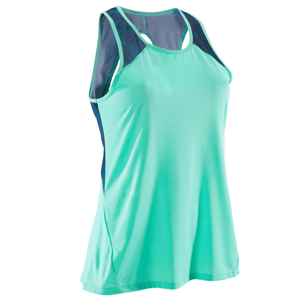 Γυναικεία Αμάνικη Μπλούζα 500 Cardio Fitness - Mint Green