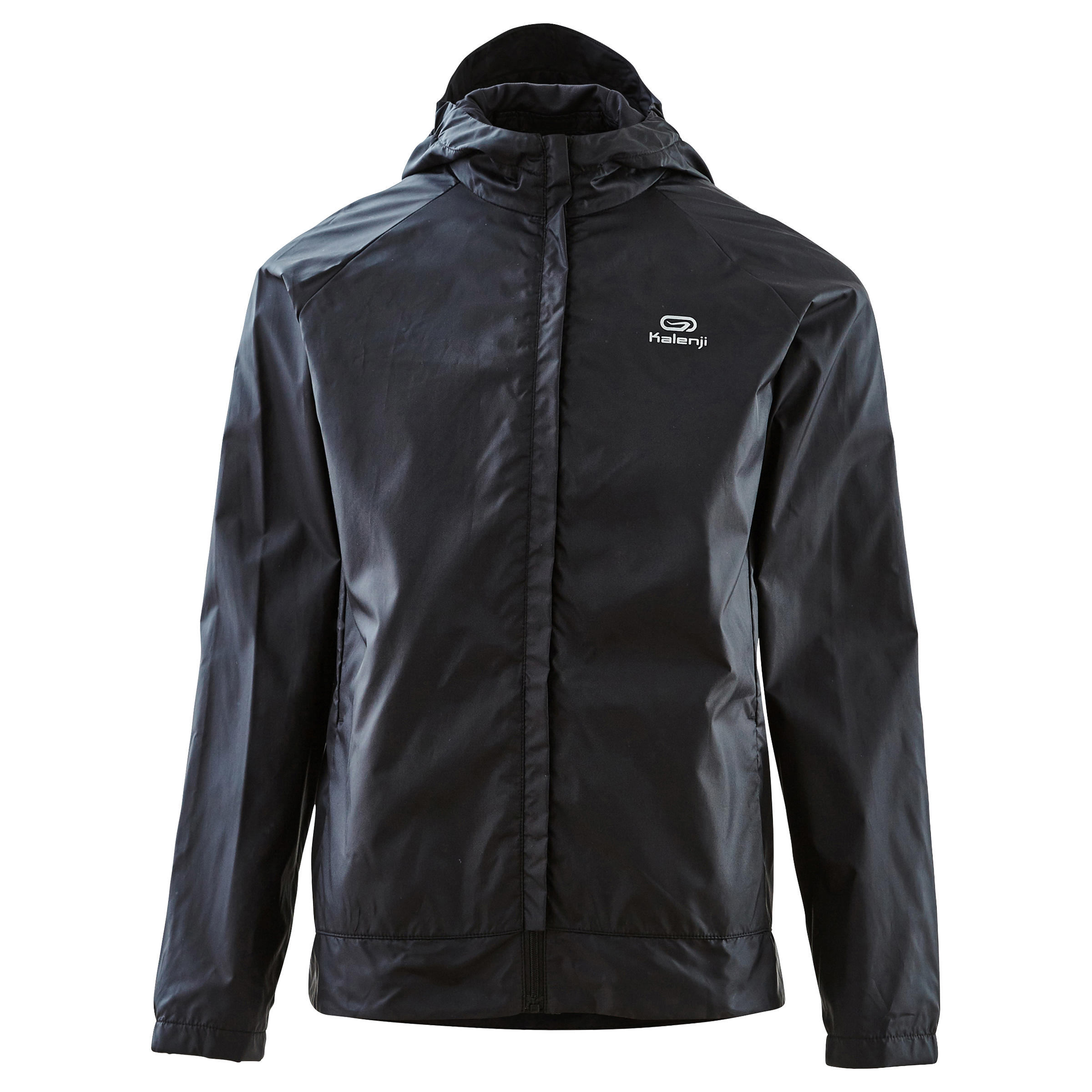 Jachetă personalizabilă Protecție vânt Alergare Negru Copii decathlon.ro imagine noua