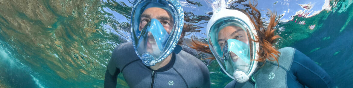 The Easybreath snorkelling mask enables you to see and breathe underwater just like on dry land! 