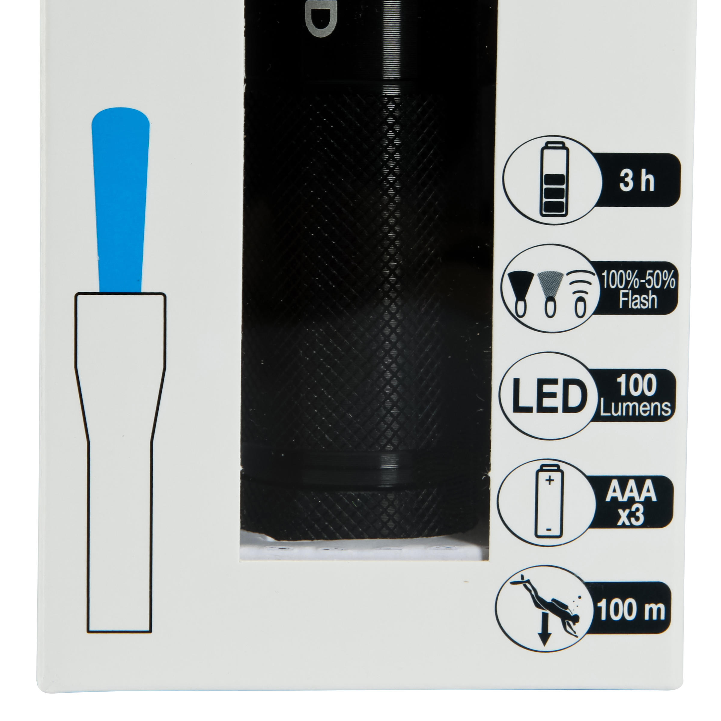 SCD 100 Lumen Diving Torch/Lamp Watertight to 100m 17/20