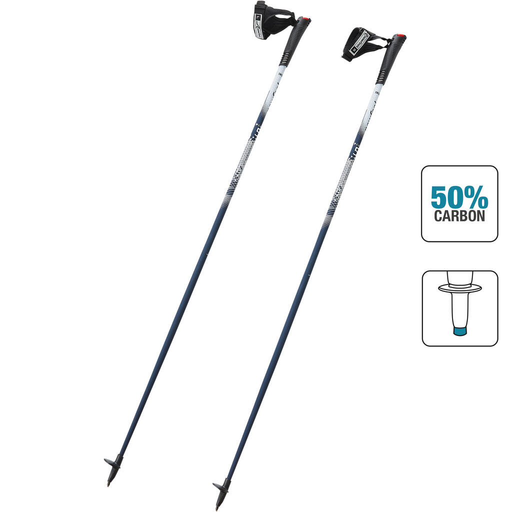 PW P500 Nordic walking poles - blue