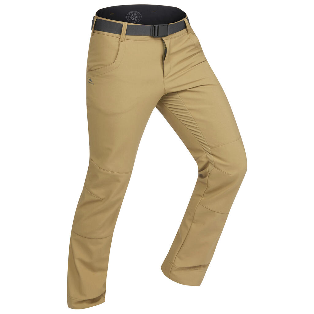 MEN'S WARM WATER-REPELLENT HIKING TROUSERS - SH500