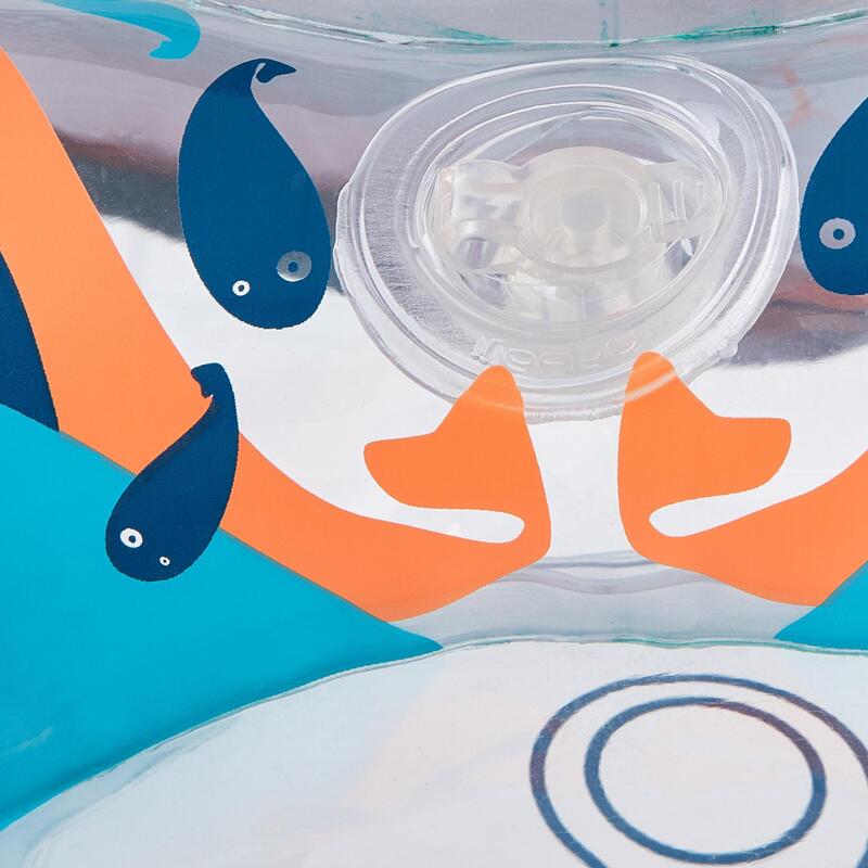Dětský nafukovací plovák na šnorchlování Olu 100 modro-oranžový
