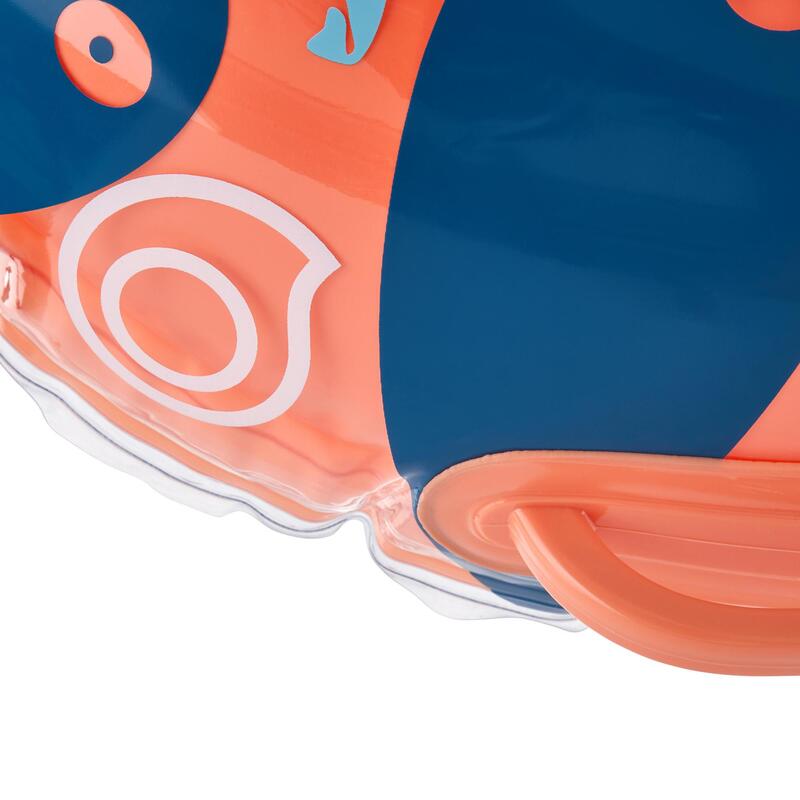 Megfigyelő úszógumi sznorkelinghez Olu 120 kék, narancssárga, hal mintás
