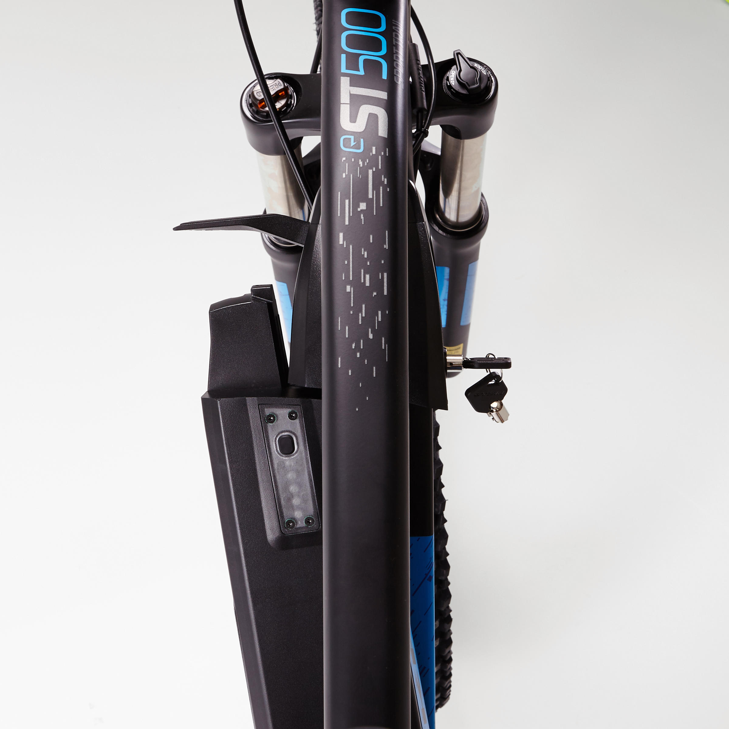 E-ST 500 Electric Mountain Bike - Grey/Yellow - Decathlon