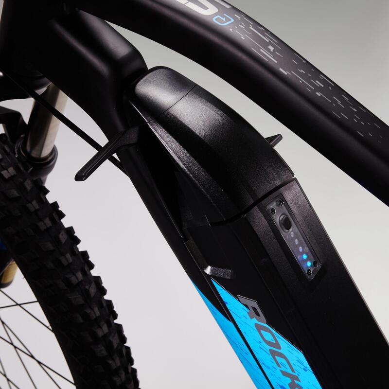 Mtb elettrica a pedalata assistita ROCKRIDER E-ST 500 nero-azzurro