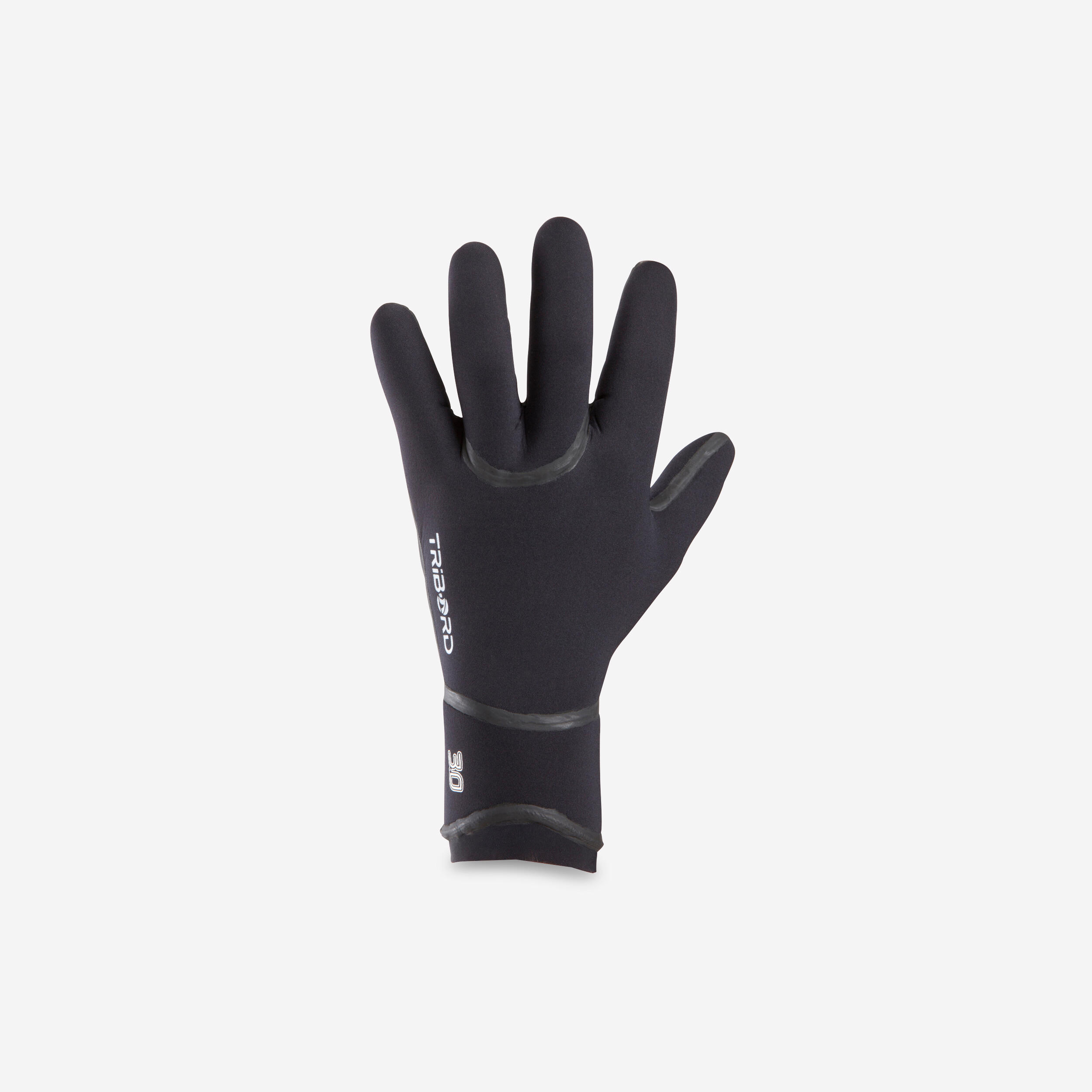Fishing Neoprene Gloves Thermo with Three Opening Fingers 1 mm - 500 Black  - black - Caperlan - Decathlon