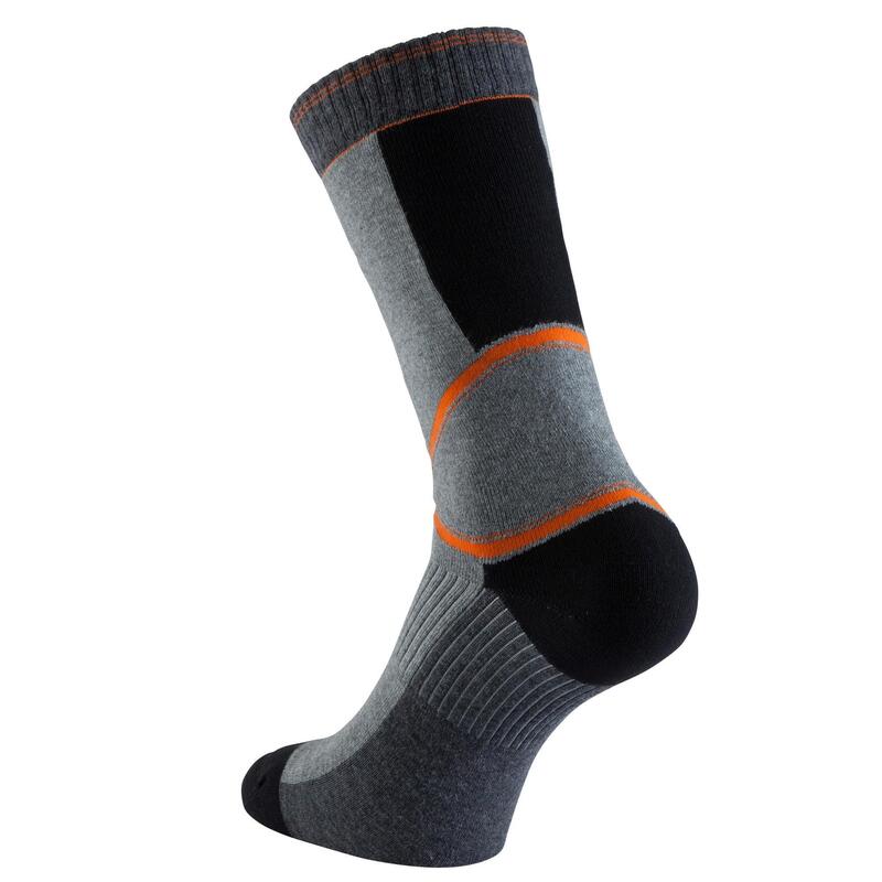 Calcetines Roller Oxelo Fit Hombre Gris Naranja