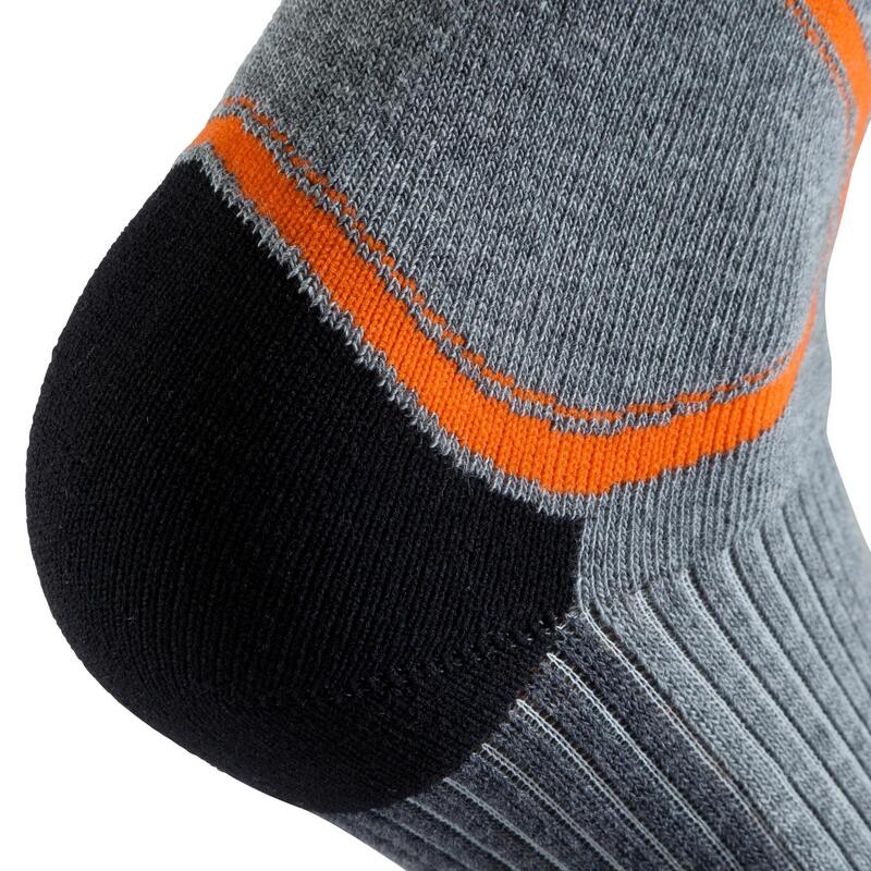 Calcetines Roller Oxelo Fit Hombre Gris Naranja