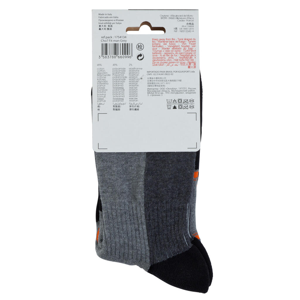 Inline Skating Socks Fit - Grey/Orange