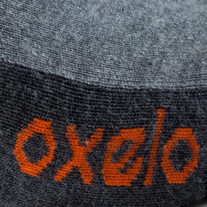 Chaussettes roller homme OXELO FIT grises orange