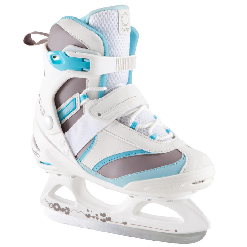 Patins à glace FIT 3 femme blanc bleu