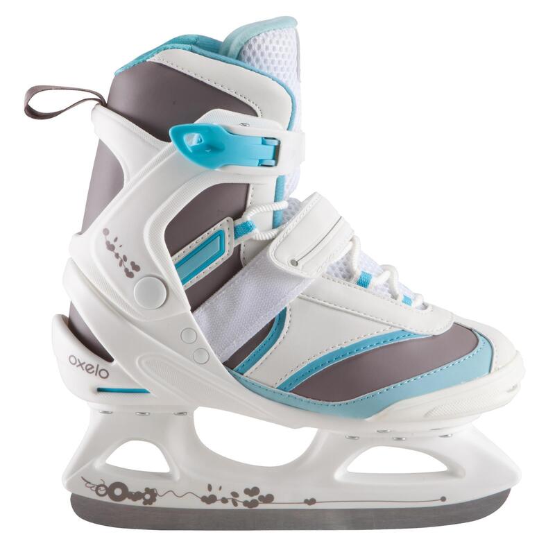 Patins à glace FIT 3 femme blanc bleu