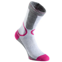 Women's Skating Socks FIT - Grey/Fuchsia
