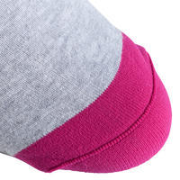 Moteriškos kojinės ratukinėms pačiūžoms „Fit“, pilkos / fuksijų spalvos