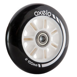 1 x 100 mm Scooter Wheel with Bearings - Black