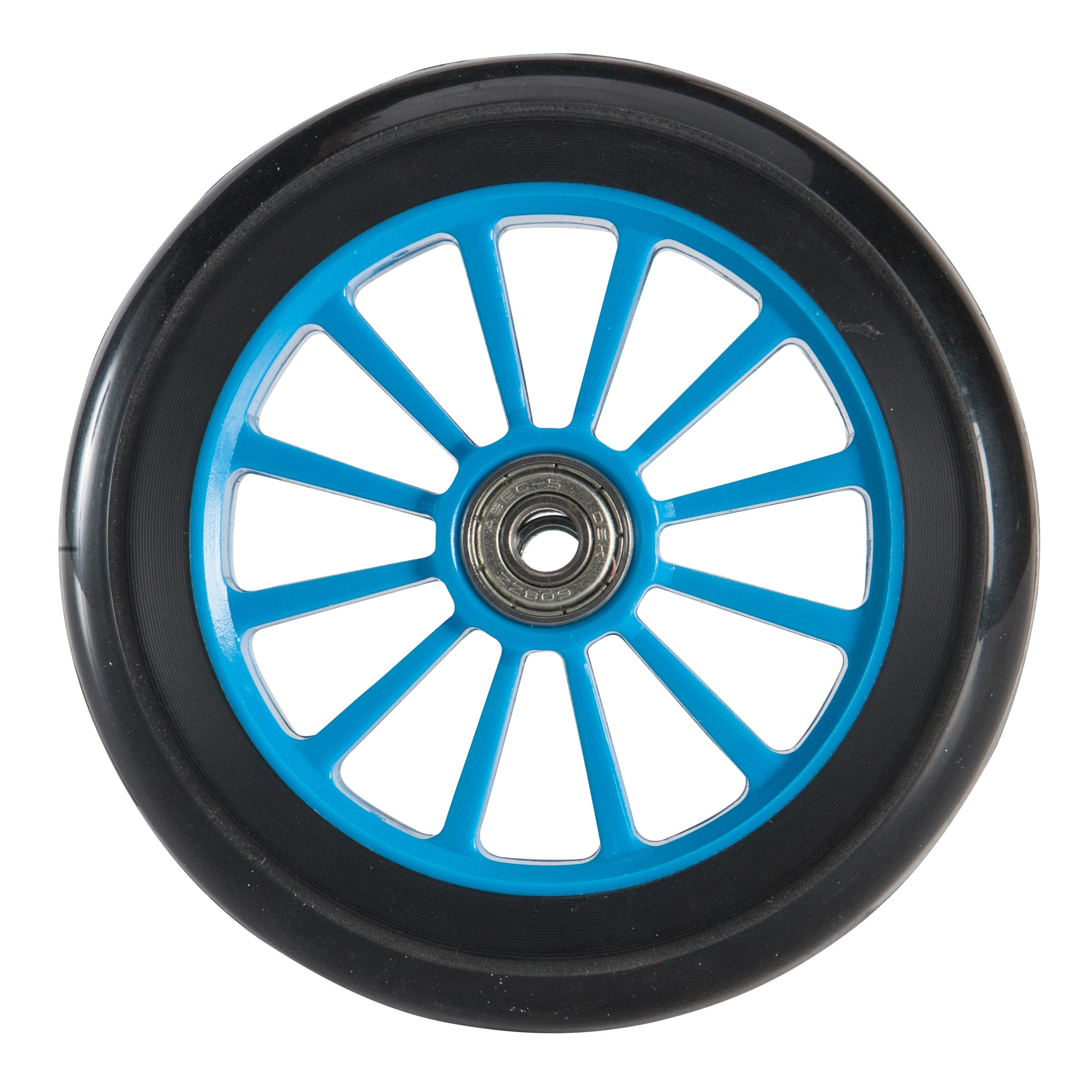 1 x 125 mm Scooter Wheel with Bearings - Blue 3/9