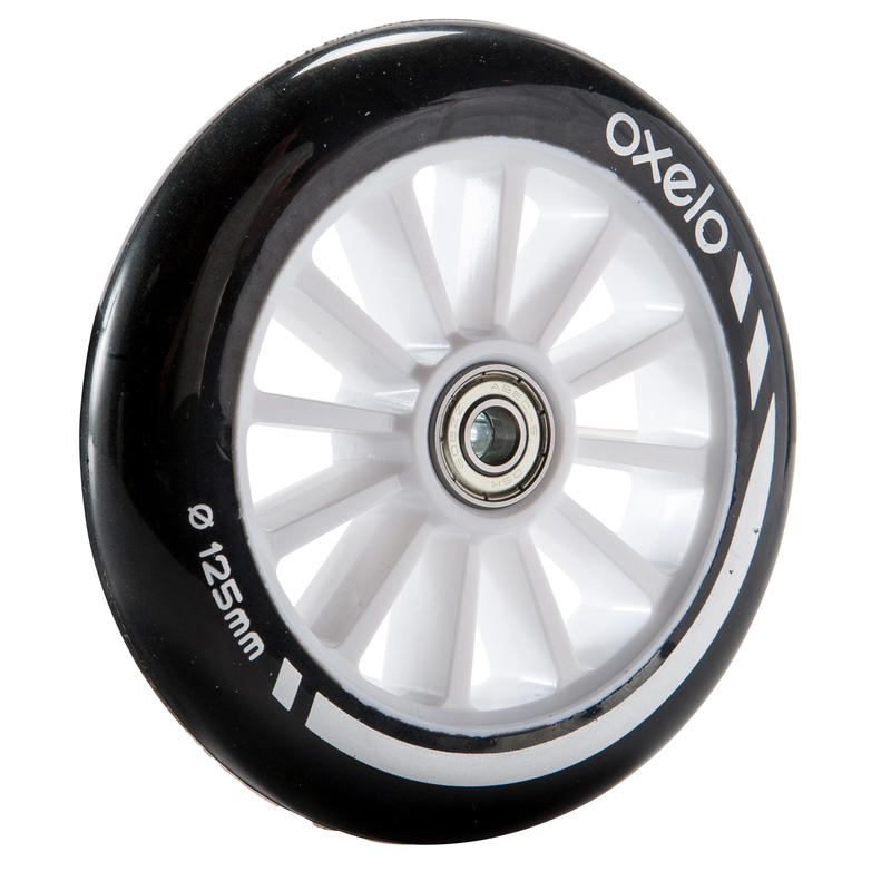 1 roue trottinette 125 mm avec roulements noire 1 roue trottinette 125 mm avec roulements noire