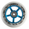 100mm Blue Alu Core White PU Freestyle Scooter Wheel