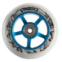 100mm Blue Alu Core White PU Freestyle Scooter Wheel