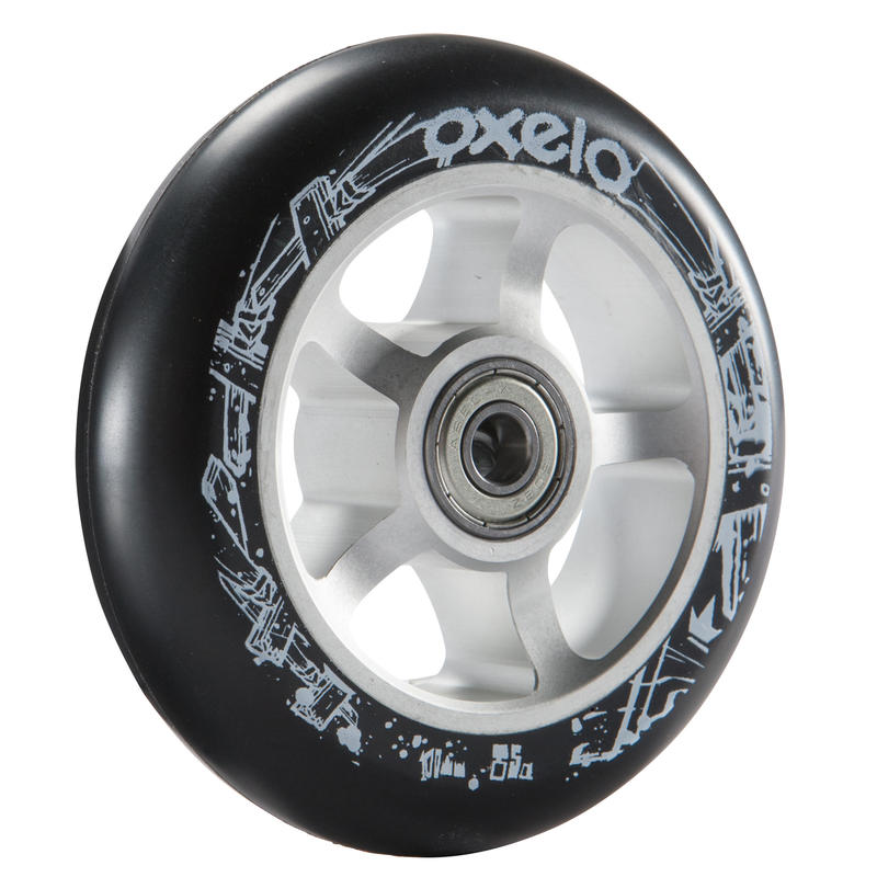 Roue trottinette PU aluminum noir 100 mm Roue trottinette PU aluminum noir 100 mm