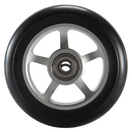 100mm Grey Alu Core Black PU Freestyle Scooter Wheel