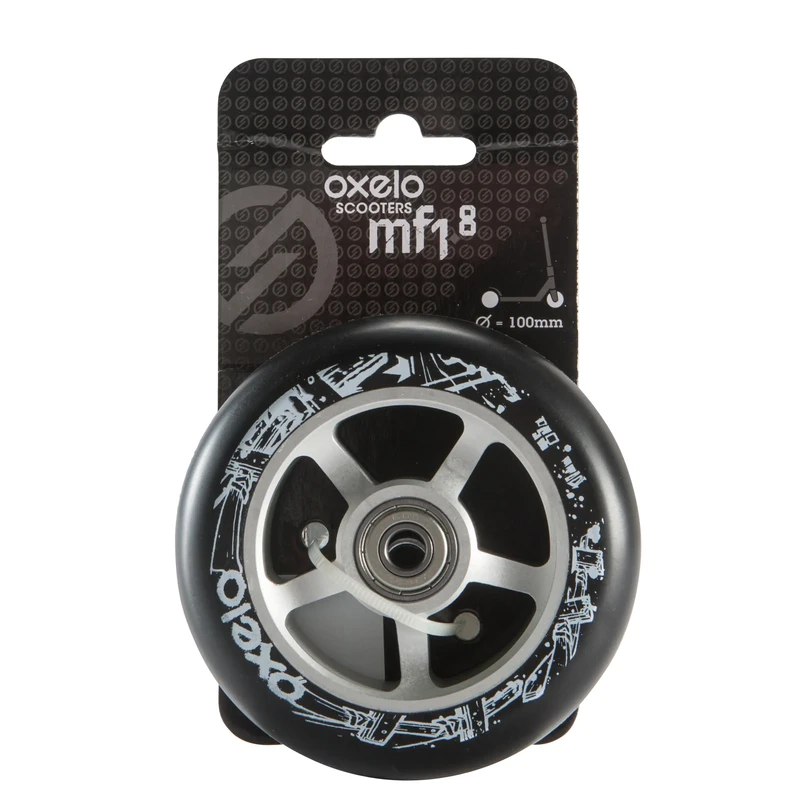 Колесо с подшипником для трюкового самоката 100 мм черное