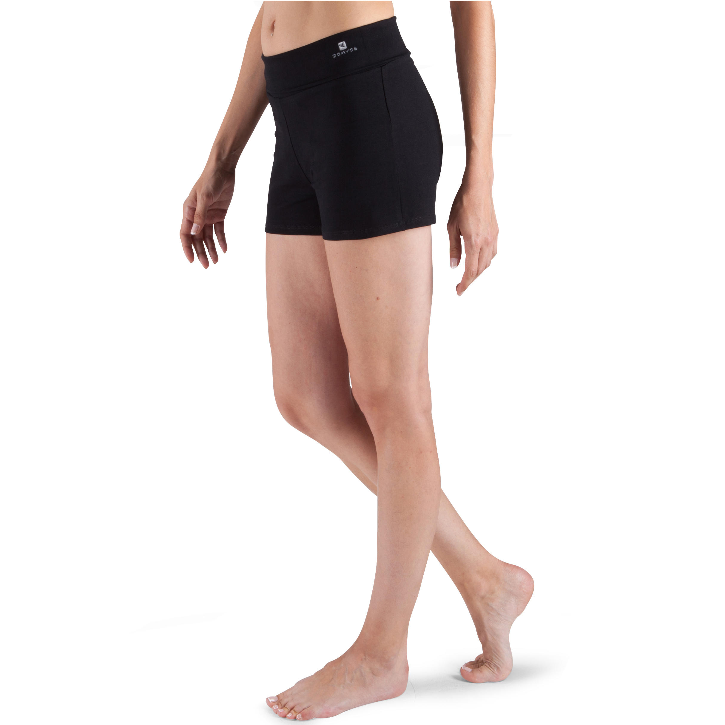 Women's Gentle Gym Yoga and Pilates Organic Cotton Shorts - Black 5/10
