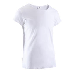 T-Shirt manches courtes Gym fille blanc