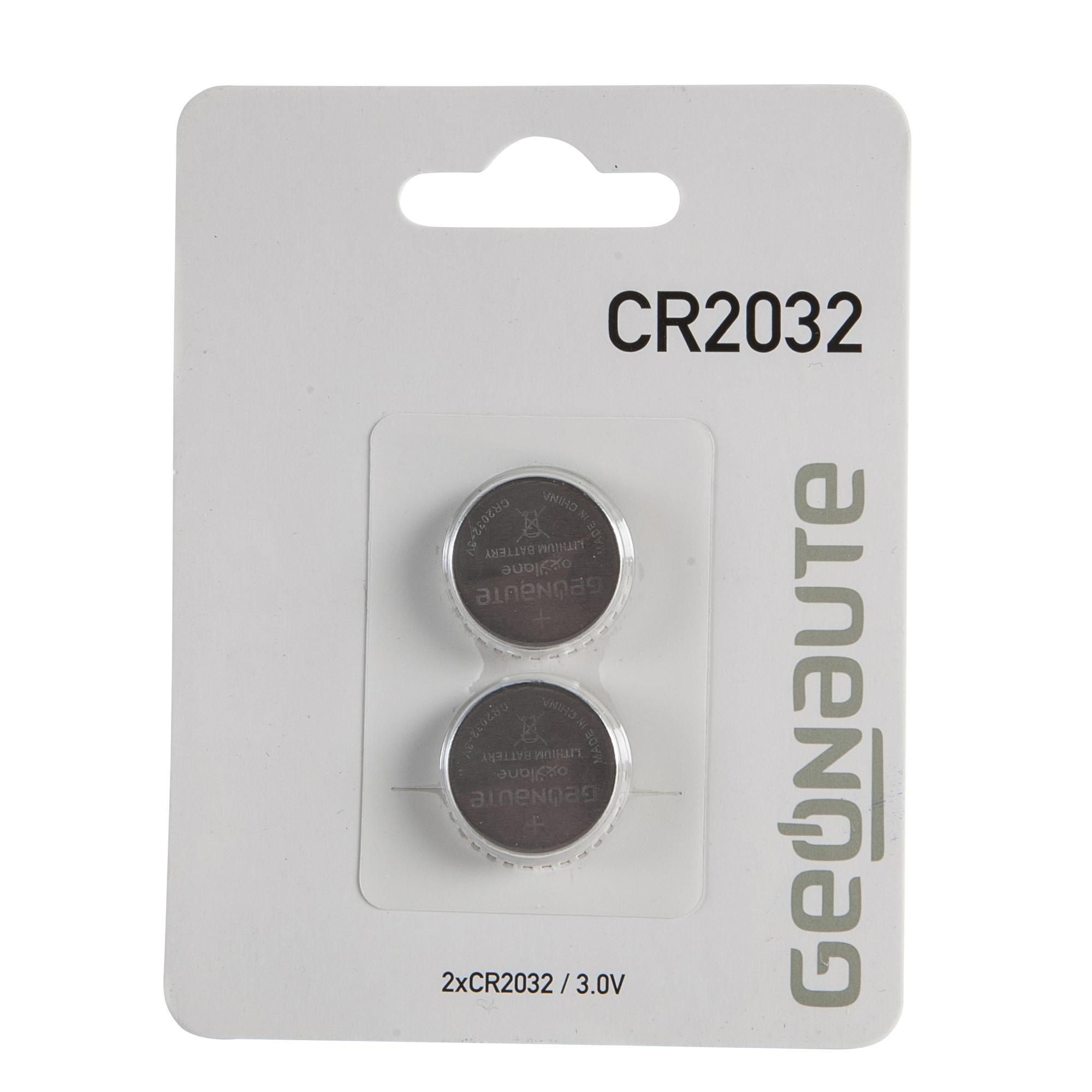 Pack of 2 lithium button batteries CR2032 forclaz
