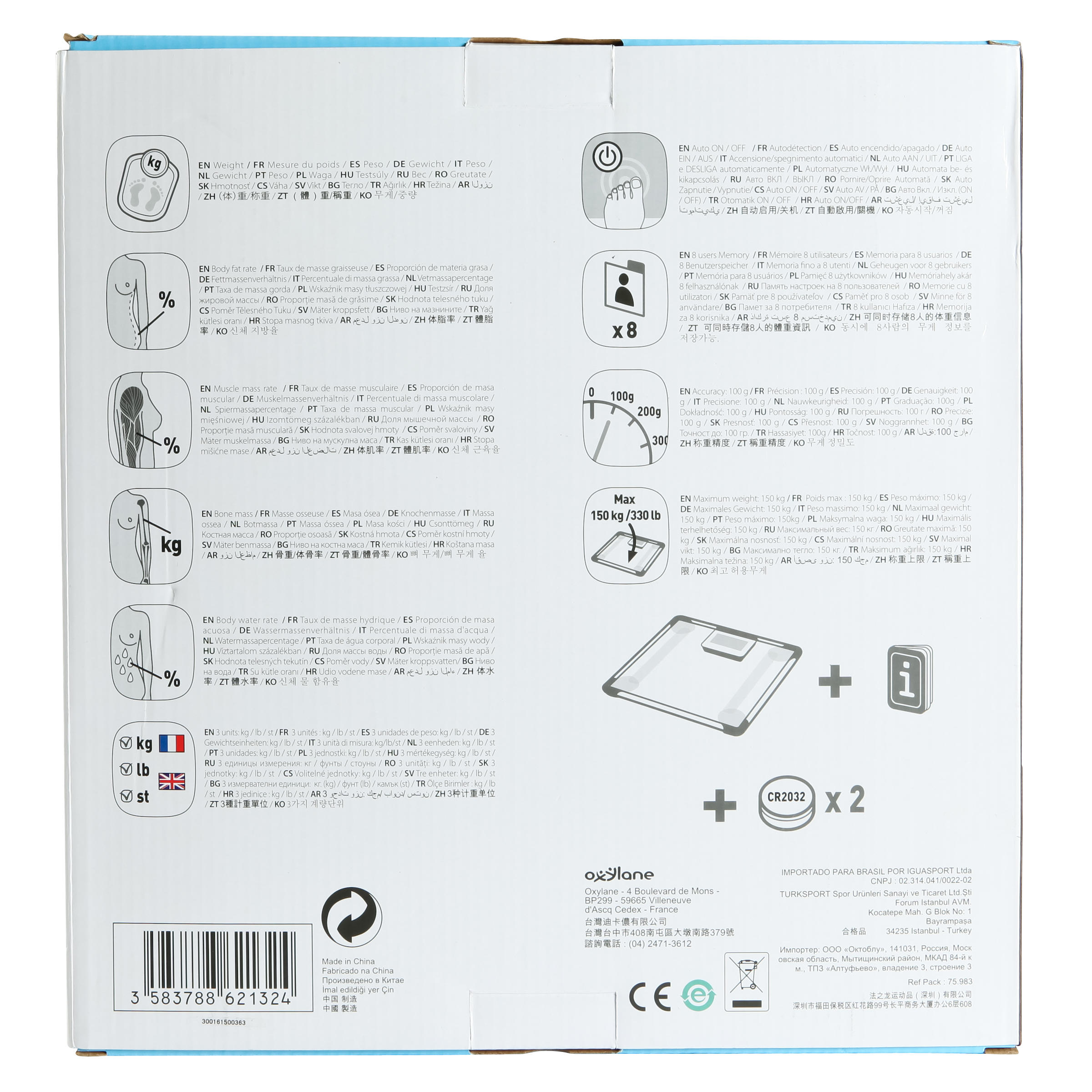 SCALE 300 body fat scale glass 15/15