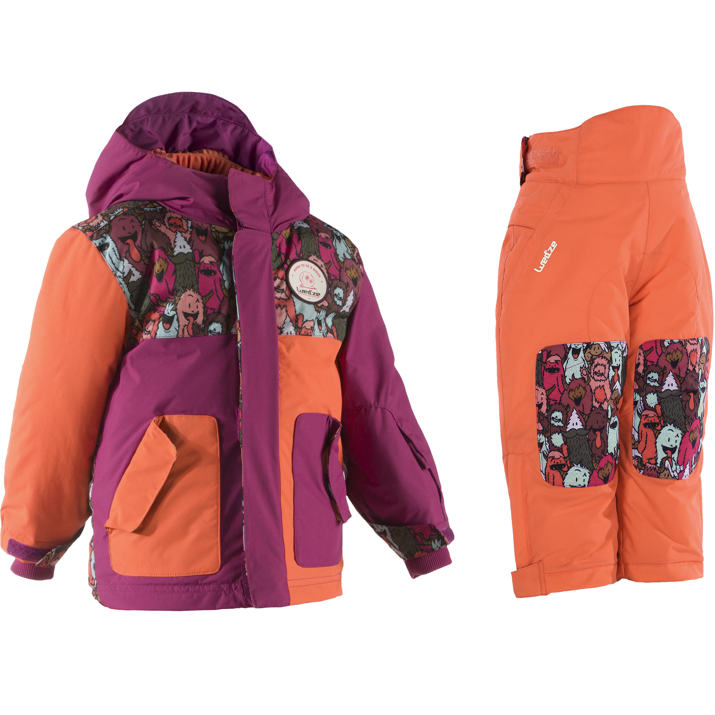 SKIPAK BABY 2-in-1 MIDSTYLE Oranje/ Bordeaux en print 4/15