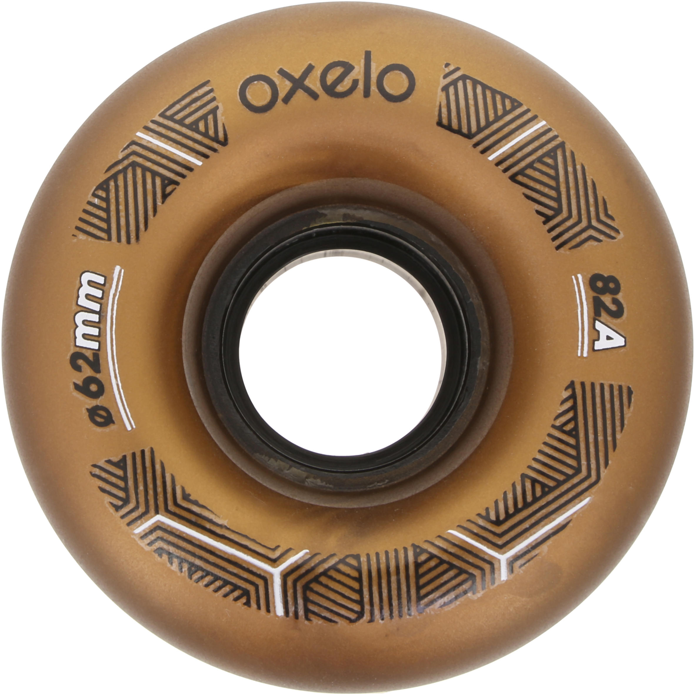 Adult Quad Roller Skate Wheels 62mm/38mm 82A 4-Pack - Bronze 3/8