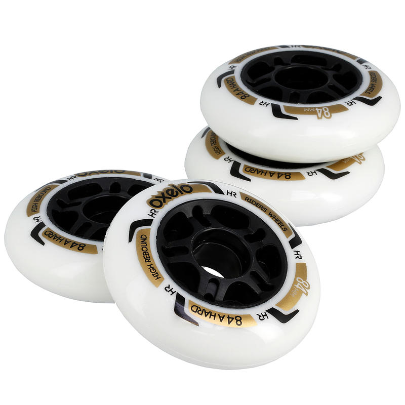 4 roues patin fitness 84 mm 84A blanches 4 roues patin fitness 84 mm 84A blanches