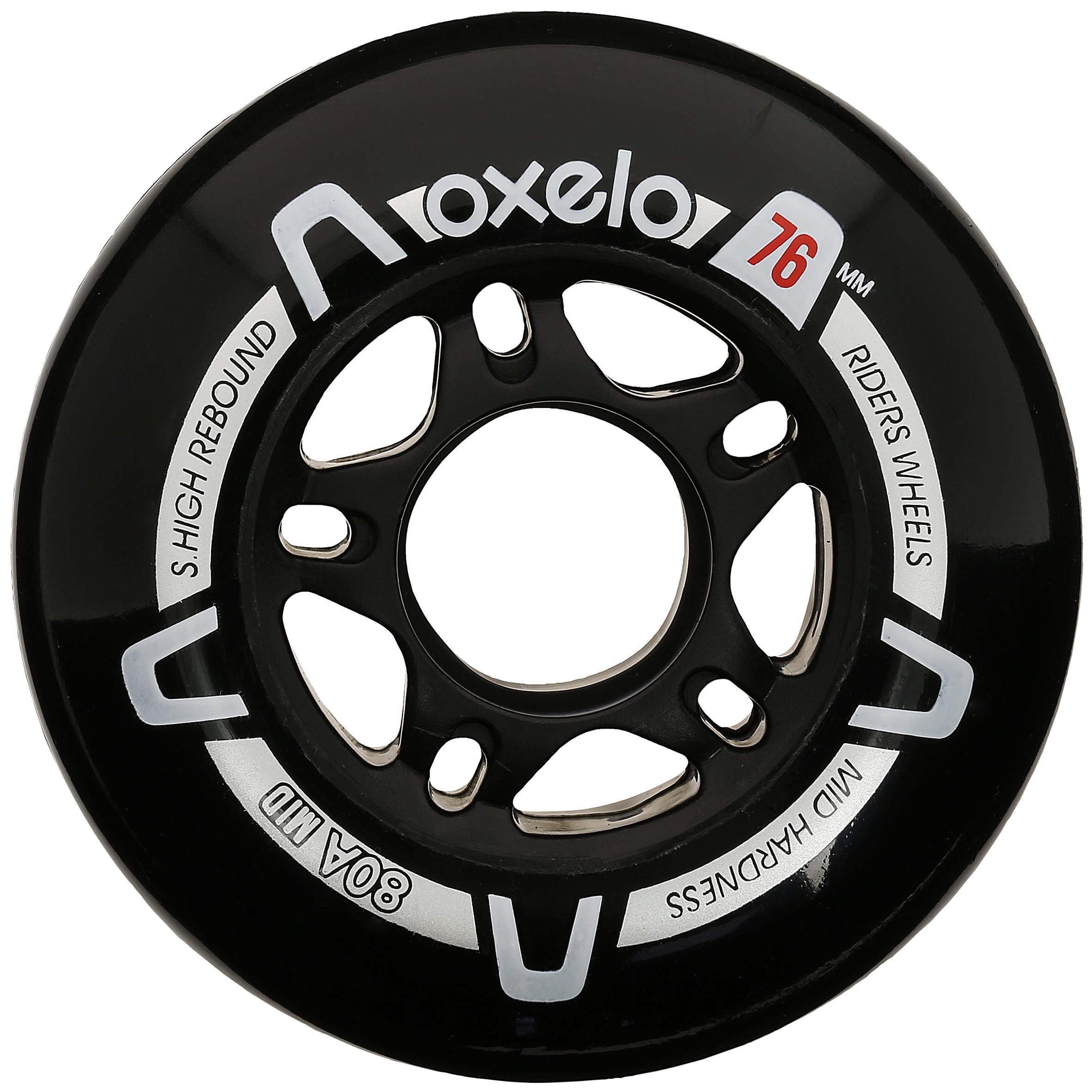 

Fit Inline Skate 76 mm 80A Wheels x4 - Black -  By OXELO | Decathlon
