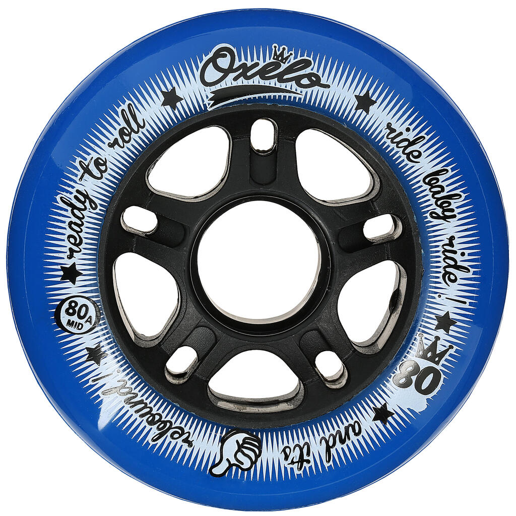 Fit Inline Fitness Skate 80 mm 80A Wheels 4-Pack - Blue