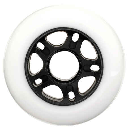 Fit Adult Fitness Inline Skating 80mm 80A Wheels 4-Pack - White