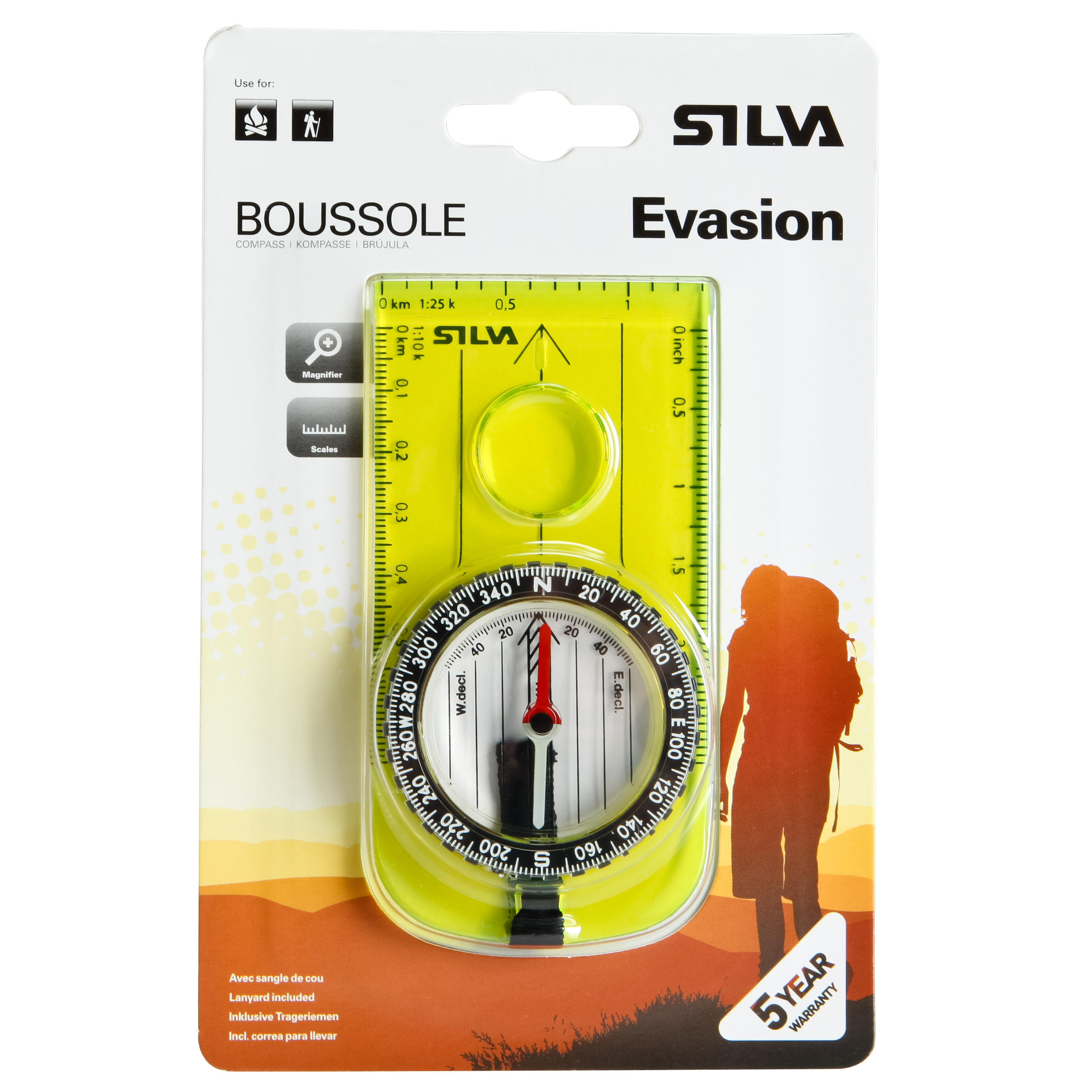 SILVA EVASION baseplate compass 14/15