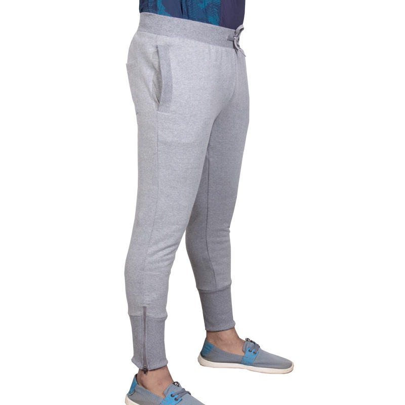 Buy Men Polyester SlimFit Gym Track Pants  Grey online  Looksgudin