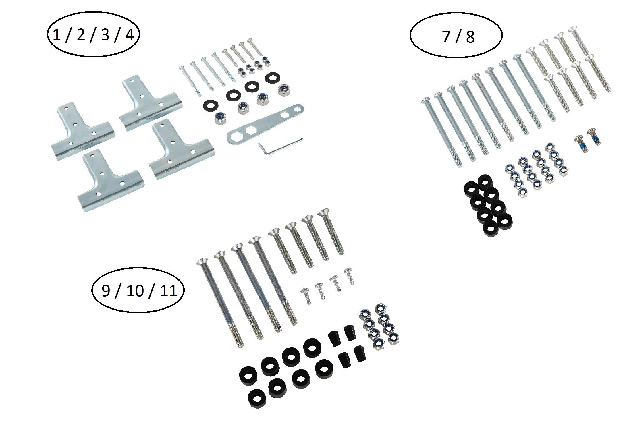 ARTENGO Schroevenset voor tafeltennistafel PPT 900-930 Outdoor (de vroegere FT860 O)