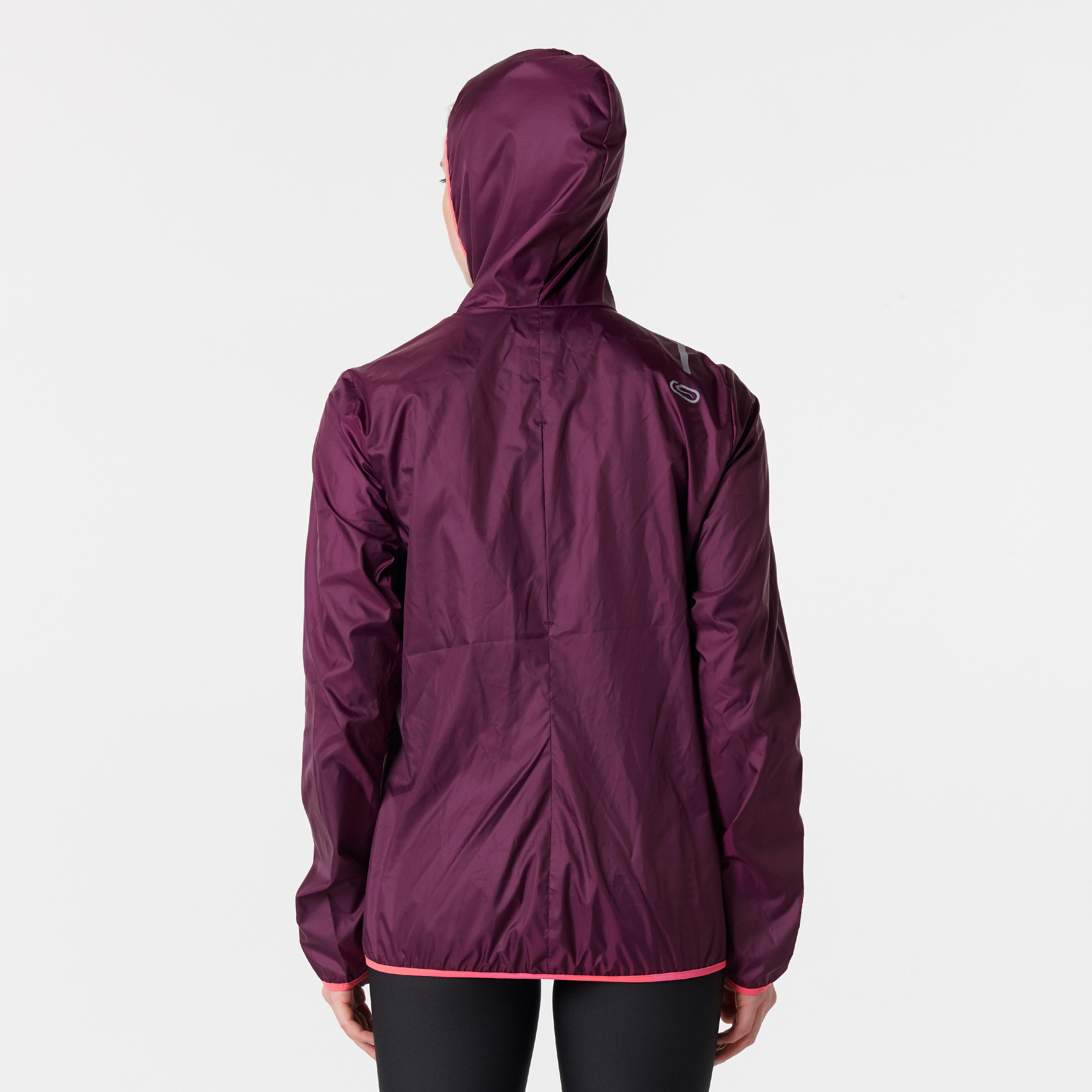 RUN WIND WOMEN'S JOGGING WIND JACKET BURGUNDY