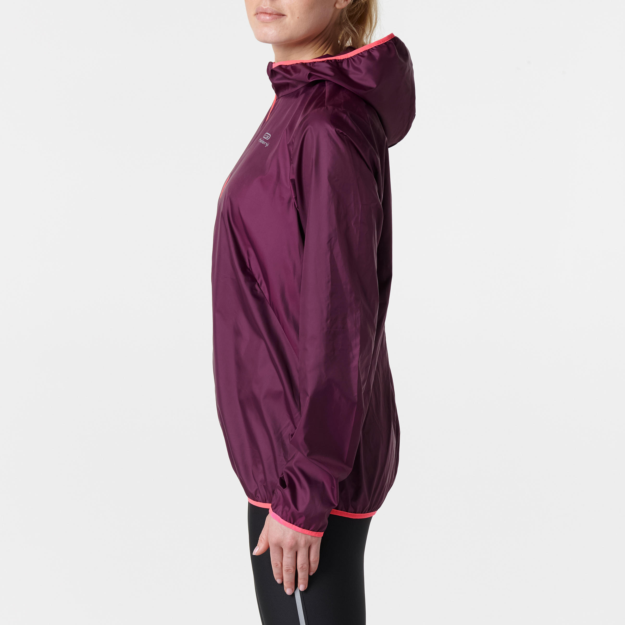 RUN WIND WOMEN'S JOGGING WIND JACKET BURGUNDY
