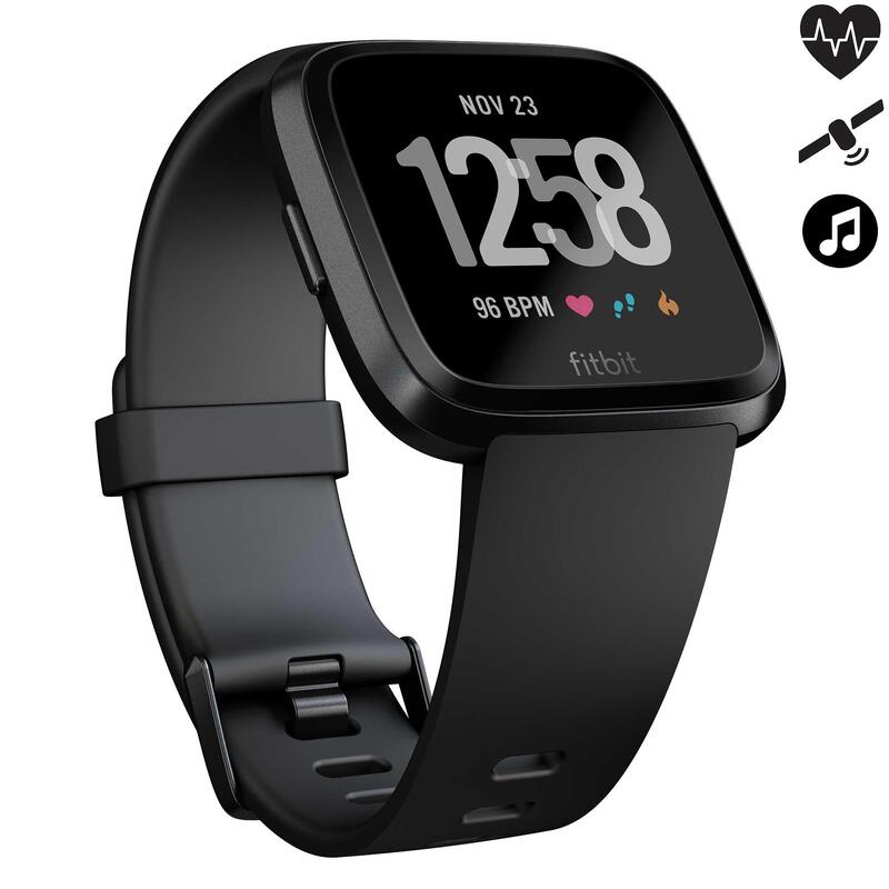 Montre connectée avec cardio au poignet Versa noire