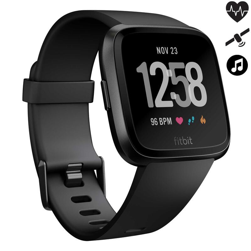 Montre connectée avec cardio au poignet Versa noire