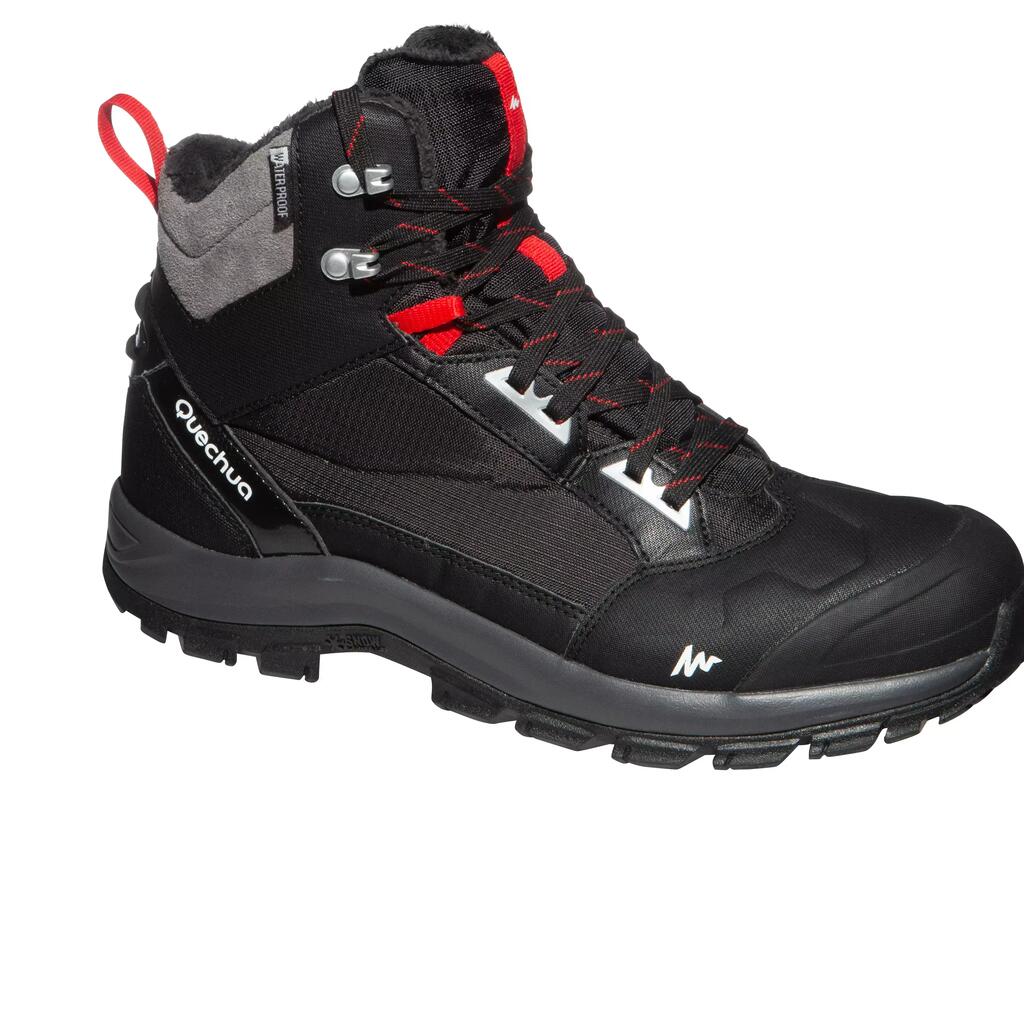 Ανδρικά, έξτρα ζεστά μποτάκια sh520 μεσαίου ύψους για το χιόνι, μαύρο.