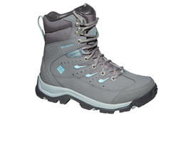 Chaussures chaudes et imperméables de randonnée femme Columbia HailStone gris.