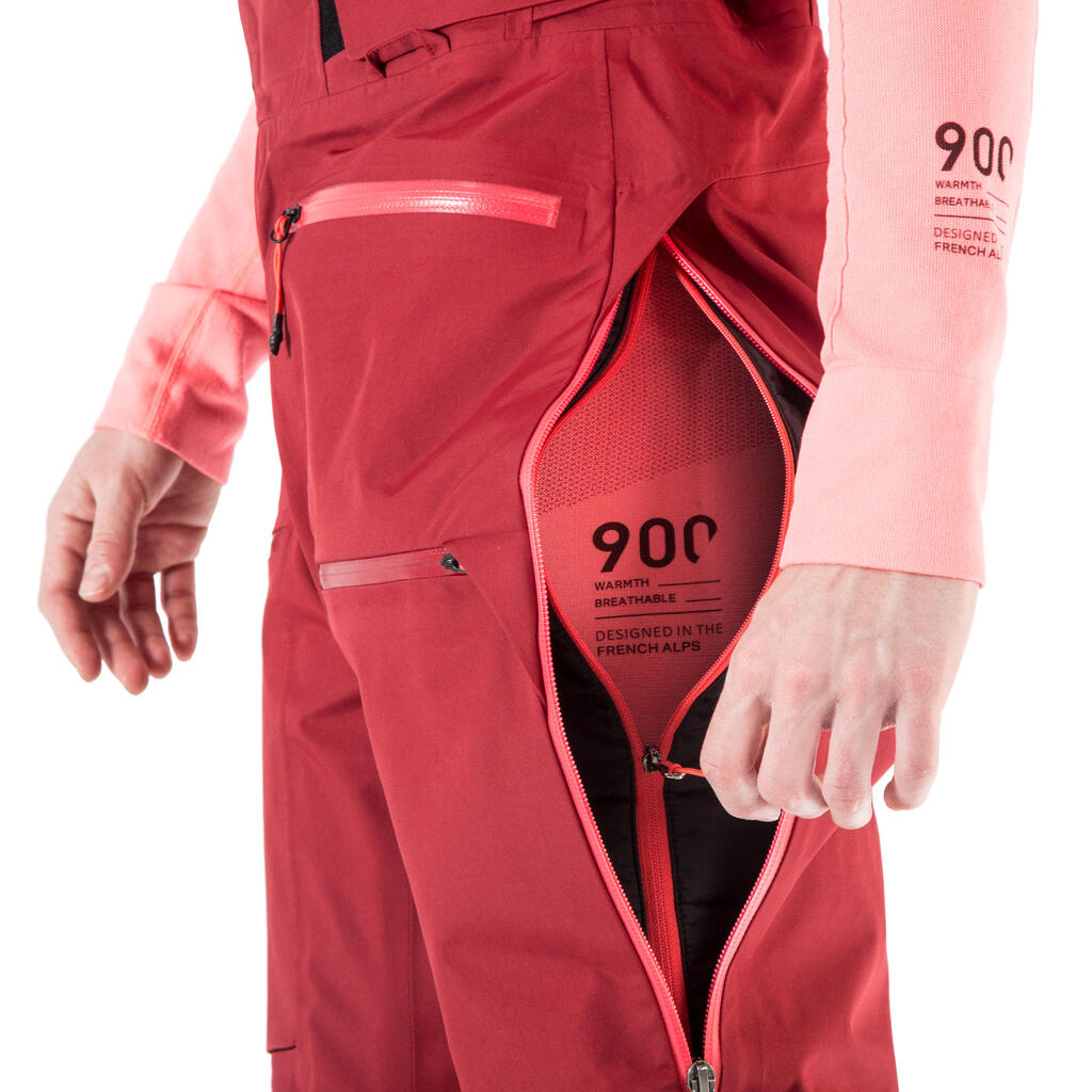 Skihose SFR 900 Freeride Damen bordeauxrot